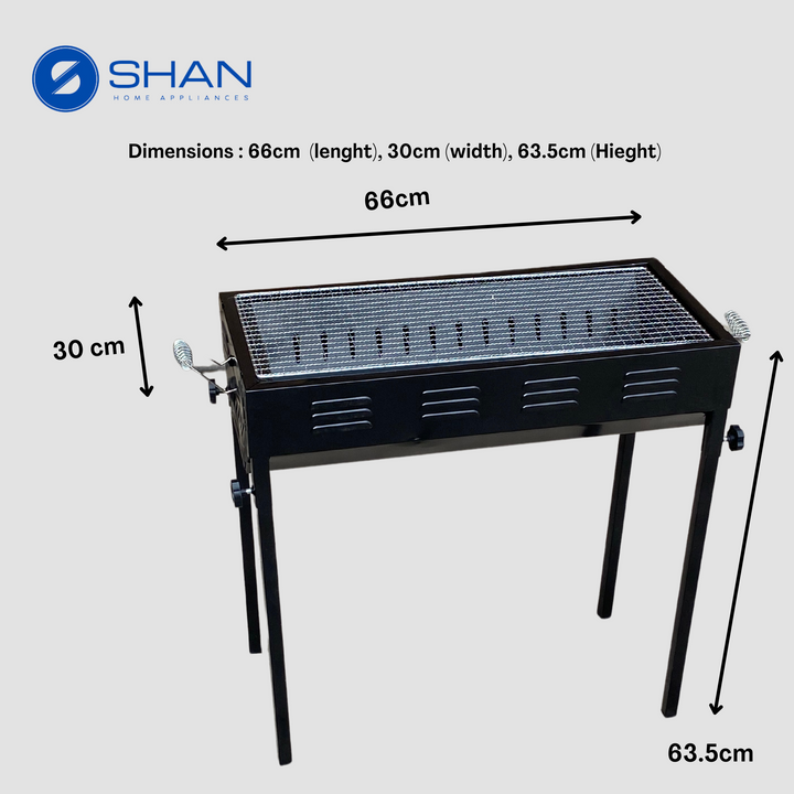 Adjustable BBQ Charcoal Grill (66cm * 30cm * 63.5cm)