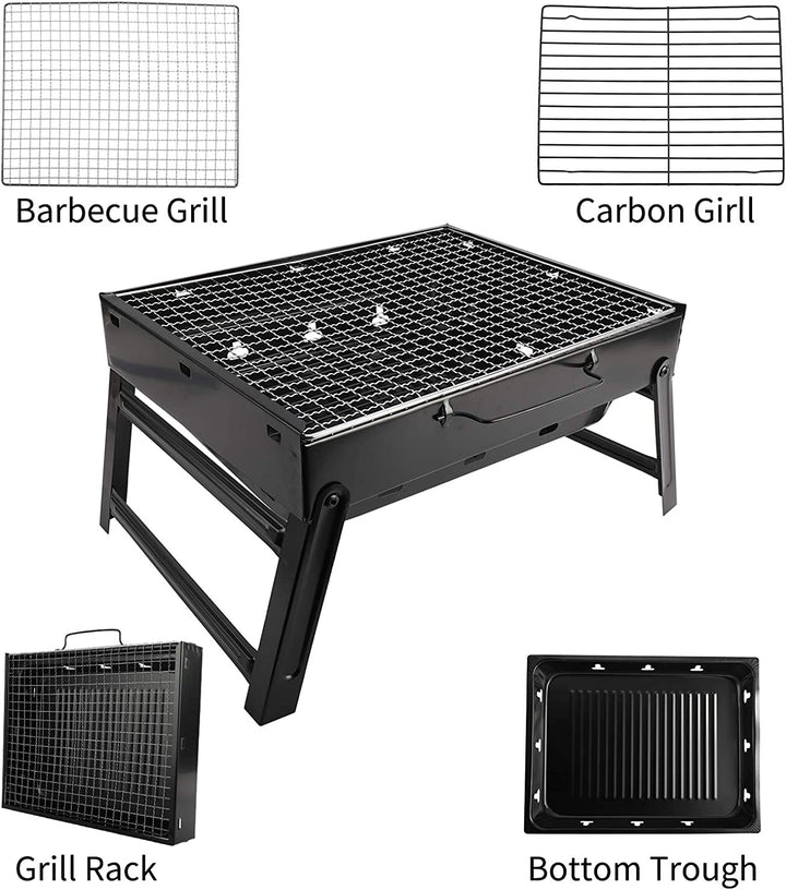 Small Size Portable BBQ Coal Grill (35cm * 27cm * 20cm)