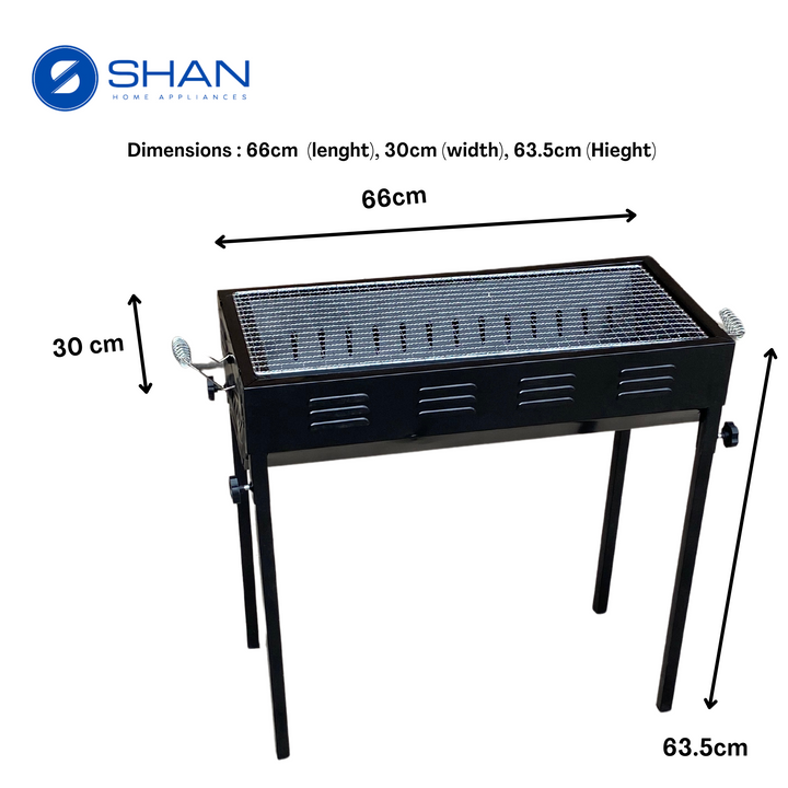 Adjustable BBQ Charcoal Grill (66cm * 30cm * 63.5cm)